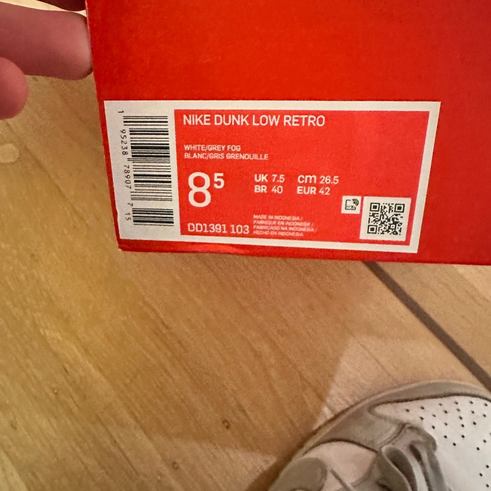 Nike Dunk Low “Great Fog” - Size 8.5 - Used with Original Box - Picture 2 of 11